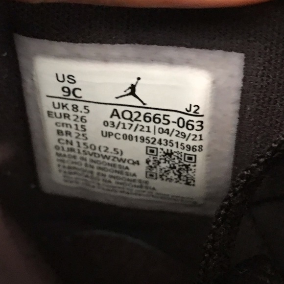 Air Jordan Retro 1 Patent Bred / Banned Reimagined TD Size 9C - Picture 7 of 9